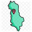 Mapa de albania  Icono