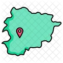 Mapa de andorra  Icono