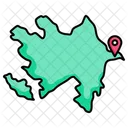 Mapa de azerbaiyán  Icono