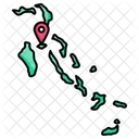 Mapa de bahamas  Icono