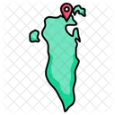 Mapa de bahrein  Icono