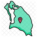 Mapa de barbuda  Icono