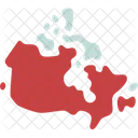 Mapa de canadá  Icono