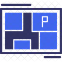 Mapa De Estacionamento Layout De Estacionamento Plano De Estacionamento Ícone