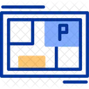 Mapa De Estacionamento Layout De Estacionamento Plano De Estacionamento Ícone