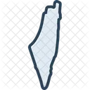 Israel Mapa Frontera Icono