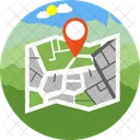 Mapa De Localizacao Aventura Acampamento Icon