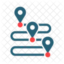 Mapa De Rotas Navegacao Destino Icon