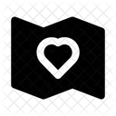 Mapa Romantico San Valentin Icono