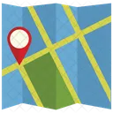 Mapa De Ubicacion Con Alfiler Mapa De Papel Con Alfiler Mapa Icono