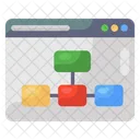 Algoritmo Mapa Del Sitio En Linea Diagrama De Flujo Icono