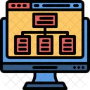 Mapa Del Sitio Seo Diagrama De Flujo Icono