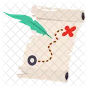 Mapa Del Tesoro Mapa Pirata Mapa De Papel Icono