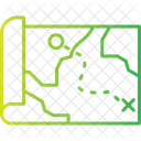 Mapa Del Tesoro Enterrado Escondido Icono