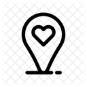 Dia Dos Namorados Amor Mapa Ícone
