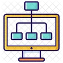 Algoritmo Fluxo De Trabalho Esquema Web Ícone