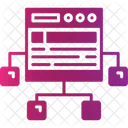 Mapa Do Site Grafico Fluxograma Ícone