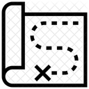 Tesouro Mapa Direcao Ícone