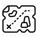 Mapa Do Tesouro Tesouro Mapa Ícone