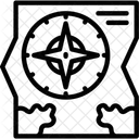 Mapa E Bussola Ferramentas De Navegacao Orientacao Ícone