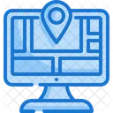 Computadora Ubicacion Mapa Icon