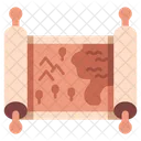 Mapa Vintage Medieval Ícone