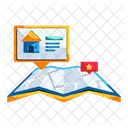 Mapa Inicial Mapa Da Casa Localizacao Inicial Ícone