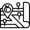 Mapa da loja de tomate  Ícone