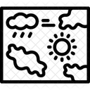 Mapa Meteorologico Mapa Meteorologico Carta Atmosferica Ícone