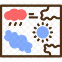 Mapa Meteorologico Mapa Meteorologico Carta Atmosferica Ícone