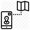 Mapa Movel Geomagnetico Sensor Ícone