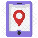 Mapa Movil Ubicacion Gps Icono