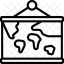 Mapa Do Mundo Pendurado Pendurado Mundo Ícone