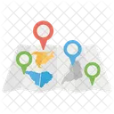Navegacao GPS Pino De Localizacao Marcador De Localizacao Ícone