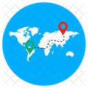 Mapa Mundial Localizacao Do Mapa GPS Ícone
