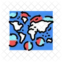 Mapa Oceano Correntes Ícone