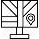 Mapa On Line Mapa Lcd Ícone