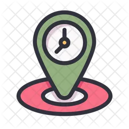 Reloj mapa  Icono