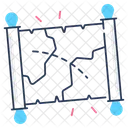 Mapa Rolante Mapa Mapa Rolante Medieval Ícone