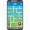 Telefono Inteligente Mapa Gps Icono