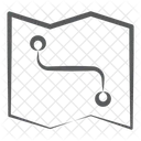 Mapa Tri Dobrado Mapa De Navegacao Mapa De Localizacao Ícone