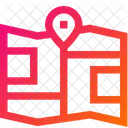 Mapa Plegado En Tres Partes Mapa Plegado En Tres Partes Icono