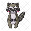 Animal Vector Mapache Icono