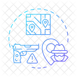 Mapas criminais  Ícone