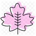 Maple Leaf Color Shadow Thinline Icon Icon