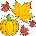 Maple Leaf Pumpkin Vegetable Icon