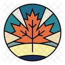 Maple Leaf Badge  Icon