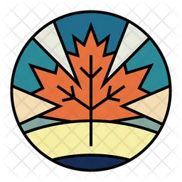 Maple Leaf Badge  Icon