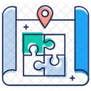 Mappatura Creazione Di Mappe Mappatura Di Puzzle Icon