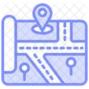Maps Duotone Line Icon Icon